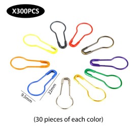 300pcs Metal Needles Colorful Needles Sewing Needles Knitting Markers Home Sewing Accessories Safety Pins Pins for Fixing Clothes Suitable for Sewing, Knitting, Crafts