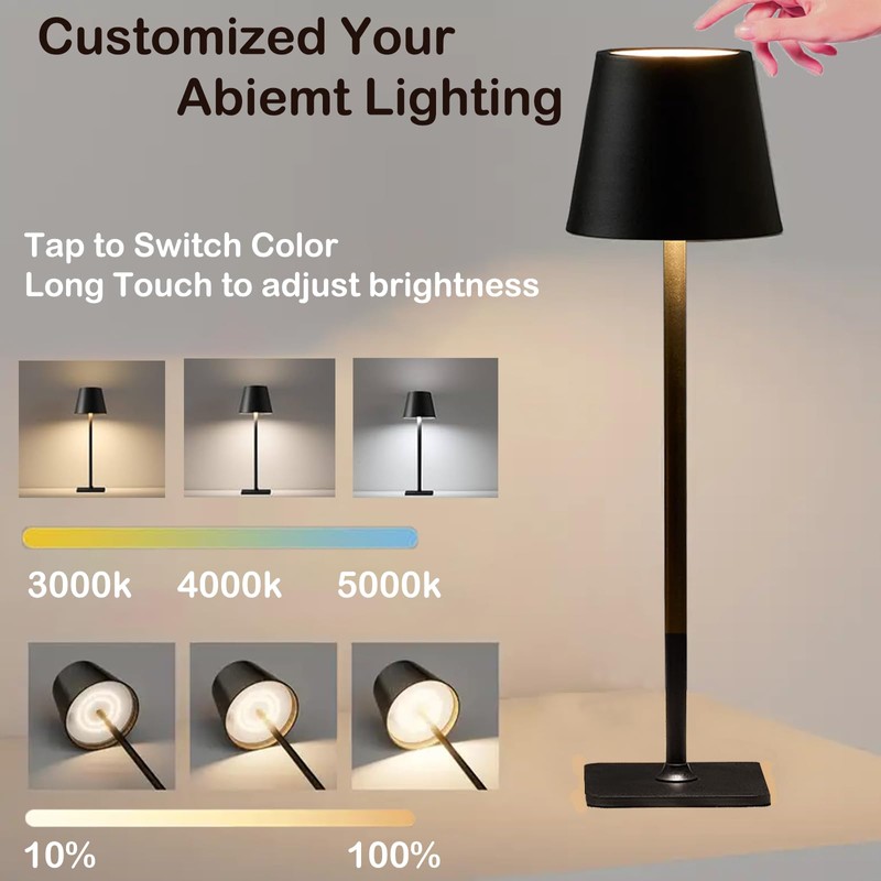 4 Pack Led Cordless Table Lamps-Wireless Rechargeable Lamps Bulk of