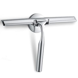Quntis Escobilla de Silicona para Ducha con Escobilla Repuesto, 25CM Plata