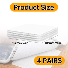 4 Pair Rug Grippers for Laminate Floor,Carpet Gripper Double Sided Tape Pads Stickers Stop Rugs Sliding Anti-Slip Underlay Non Slip Grip Area Corner Mat Grips Fabric For Tiled Wooden Floors Carpets
