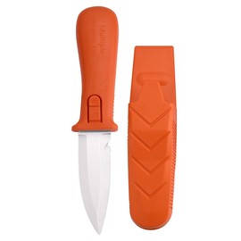 Advanced Ceramic Scuba Diving Knife, Not Rusty and Corrosion-Resistant Ceramic Knife Saltwater Rescue Knife, Fishing Knife With Sheath -Straight/Serrated Edge, Cutting Boat Rope (Orange)
