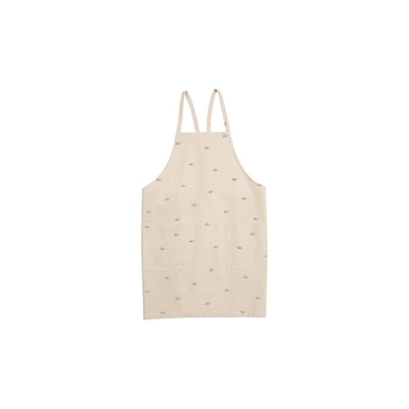 Friends Hill ZS-136-20 Apron, Short Apron, Natural Size: L Approx.