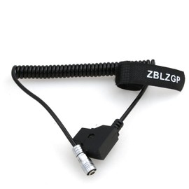ZBLZGP D-tap to 5 Pin Aviation Female Plug Power Cable for PORTKEYS LH5P LH5H Monitor (Staight 5 pin Coiled Cable)