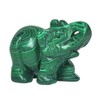 Justinstones Synthetic Malachite Carved Elephant Crystal Animal Totem Spirit Stone