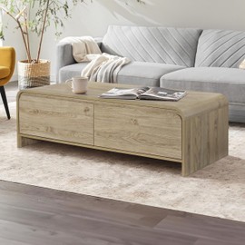 New Classic Furniture Mara 47" Wood Coffee Table, Natural
