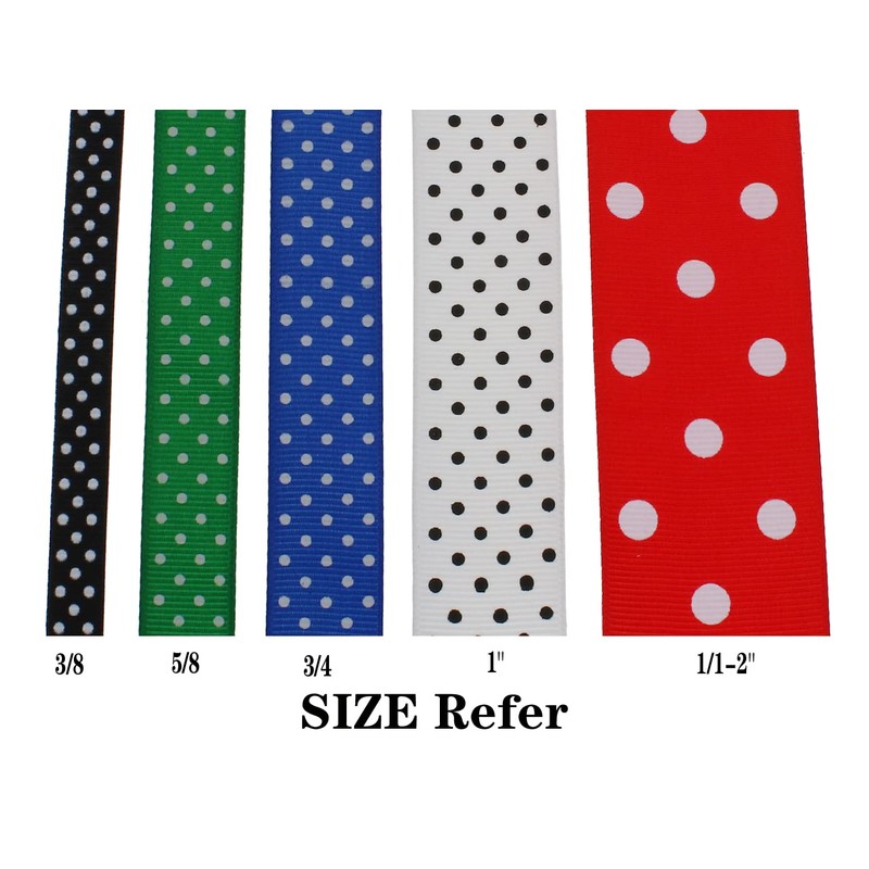 DXEUD Polka Dot Grosgrain Ribbon 25 Yard Each Roll 100%