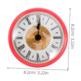 KONTONTY Vintage Clock Insert with Quartz Movement Round Inlaid Clock Head for DIY Projects Roman Numeral Design for Home Decor and Crafting