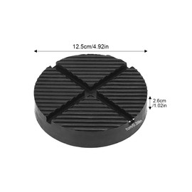 Car Jack Rubber Pad, Universal Rubber Pad Car Jack, Trolley Jack Rubber Pad with Grooves, Trolley Jack Rubber Pad 125 x 26 mm, Black, for Trolley Jack and Lifting Platforms (Black, Size: 125 x 26 mm)