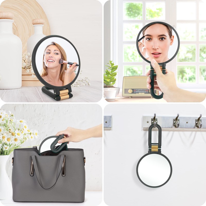 1x 20x Magnifying Travel Mirror, Hand Mirror with Handle -