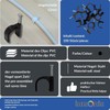 Lumonic 100 x Nail Clamps 12 mm for Cable Black