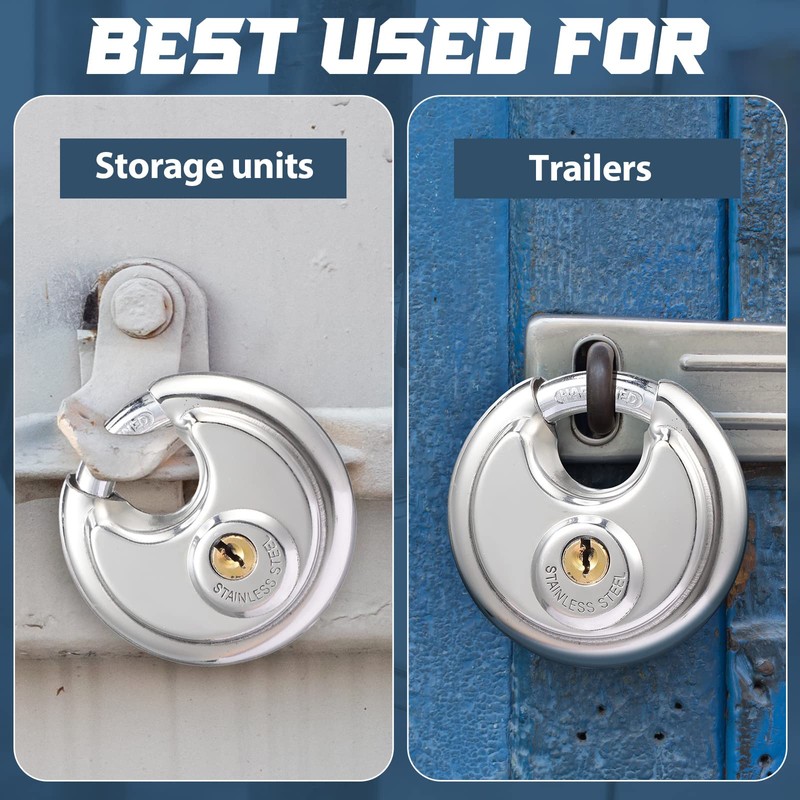 Chumia 16 Pack Padlocks Keyed Alike, Stainless Steel 2-3/4" Wide,