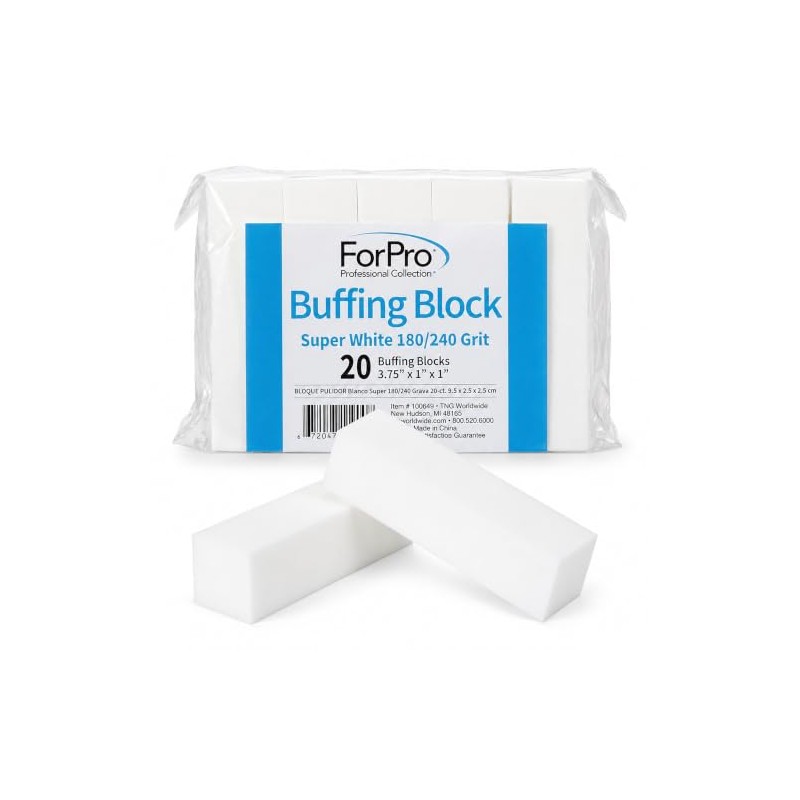 ForPro Professional Collection Bloque de pulido superblanco, grano 180/240, esmalte