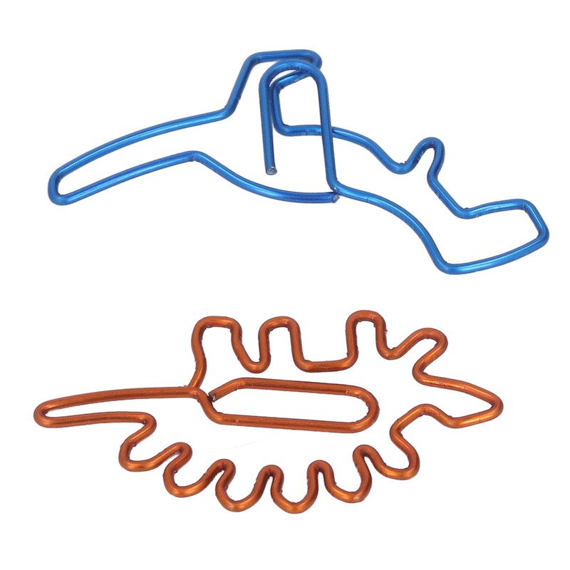 100Pcs Paper Clips Unique Dinosaur Shape Lightweight Portable Electroplating Process