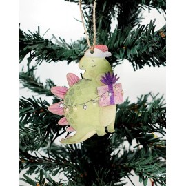 Unbranded Cute Dinosaur Christmas Ornament Holiday Tree Decor Xmas Santa Hat Baby Animals