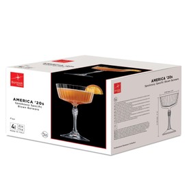 Bormioli Rocco America '20s 9.25 oz. Fizz Cocktail Glasses, Clear, Set of 4