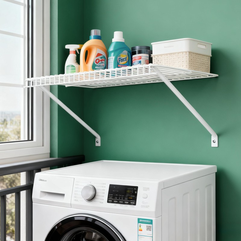 12 Inch Wire Shelving Support Bracket, 6 Pack Metal Closet