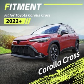 Heavy Duty 220 LBS Cross Bar Roof Rack Fit for 2022 2023 2024 Toyota Corolla Cross & Hybrid Work with Factory Side Rails Sun Freedom Cross Bar Black Crossbars Kayak Rack Luggage Carrier Bars