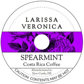 Spearmint Costa Rica Coffee (Single Serve K-Cup Pods) (Gourmet, Naturally Flavored, Whole Coffee Beans) (12 pods, ZIN: 574607) - 2 Pack