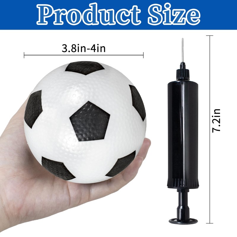 Tcvents 12 PCS Small Soccer Balls, Inflatable 4'' Mini Soccer