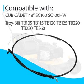 Quorlentia 946-04703A Control Cable Compatible with 48" SC100 SC100HW Troy-Bilt TB105 TB115 TB120 TB125 TB220 TB230 TB260 Replace 946-04703 746-04703A