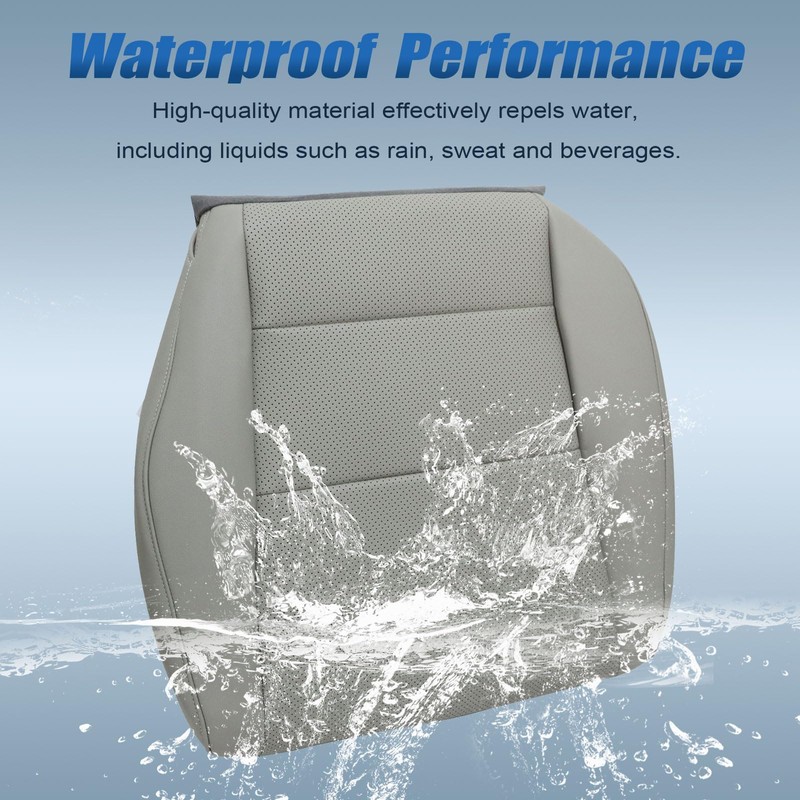 SecosAutoparts Driver & Passenger Side Bottom Replacement Leather Perforated Seat