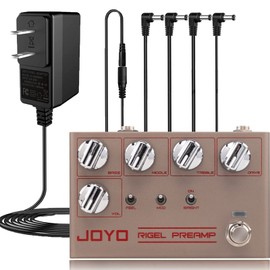 JOYO R-24 High Gain Overdrive Amplifier Simulation Guitar Pedal and DC 9V Power Supply (800mA -1A) Adapter