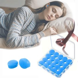 Tapones Silicona Reutilizables, Pack 20 Tapones Oídos Dormir 32 dB Reducción Ruido, Hipoalergénicos e Impermeables, Ideales Dormir, Estudiar, Viajar y Nadar
