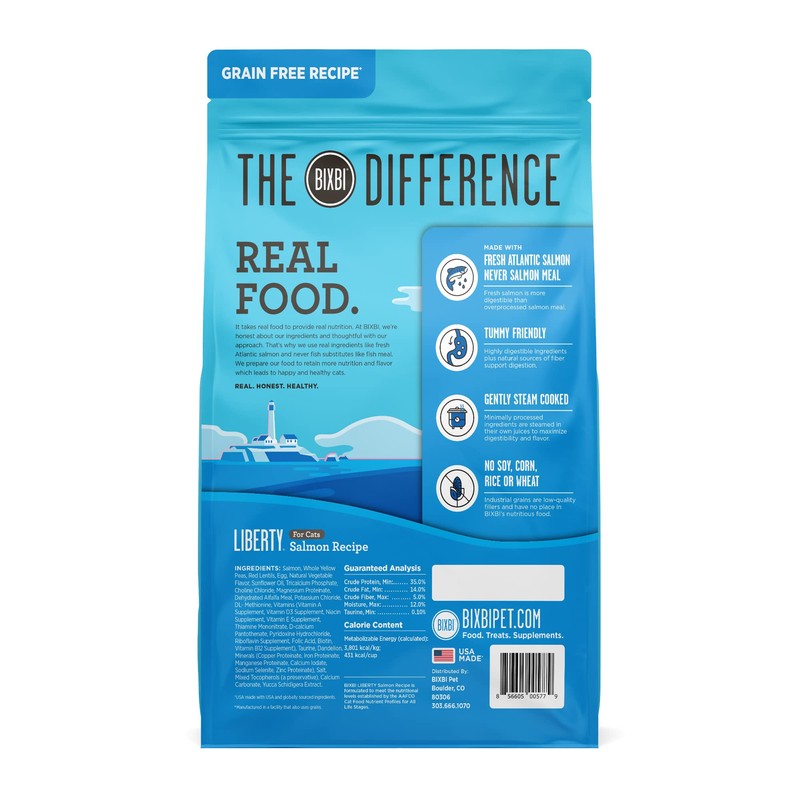 BIXBI Liberty Dry Food Salmon Recipe for Cats, 3lb