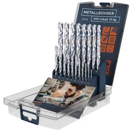 Presch Metal Drill Bit Set HSS Cobalt 19 Pieces - Stainless Steel Drill Bit Set - High-Quality Drill Bit Set for Metal, Steel, Iron and Much More - Professional HSS-CO Stainless Steel Drill Bit -