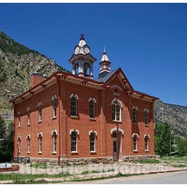 Photo- Possibly The Oldest Brick School Building in Colorado, The 1874 Georgetown School in Georgetown functioned as an Active School Until 1938 1 Fine Art Photo Reproduction 16in x 16in