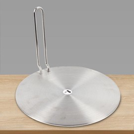 Esyogen 24 cm Induction Adaptor Plate for Induction Cookers Universal Heat Distributor Plate with Removable Handle