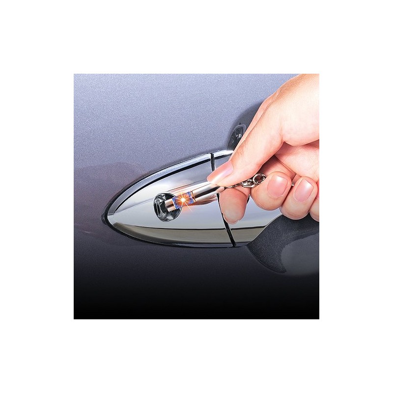 Carmate Keychain Resitec Mini Static Electricity Remover, sliver