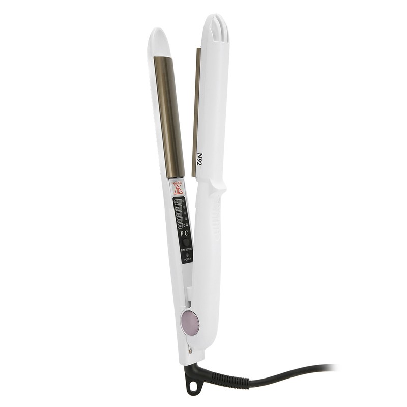 Hair Straightener Electronic Ceramic Fast Heating Curling Straightening Iron 100‑240V