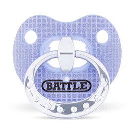 Battle Sports Binky Oxygen Football Mouthguard - Detachable Strap, Maximum Breathability, Works with Braces & No Boiling Required (Purple Diamond, One Size)