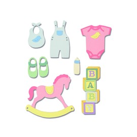 Sizzix Thinlits Die Set , New Baby #2, 12 Pack, One Size, Multicolor