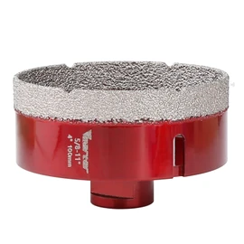 Vearter 4'' Dry Diamond Core Drill Bit, Diamomd Hole Saw with 5/8-11'' Thread for Porcelain Ceramic Tile Marble Concrete Masonry (100mm)