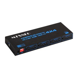 4x4 HDMI 4K Matrix Switch 4 Input 4 Output with Remote Control Supports Ultra HD 4Kx2K60Hz YUV4:4:4, HDR10, Dolby Vision, HDMI 2.0, HDCP 2.2, 3D, 18GBPS