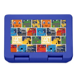 Spreadshirt Bob The Builder Collage Let's Get Building Lunch Box, One Size, Royal Blue
