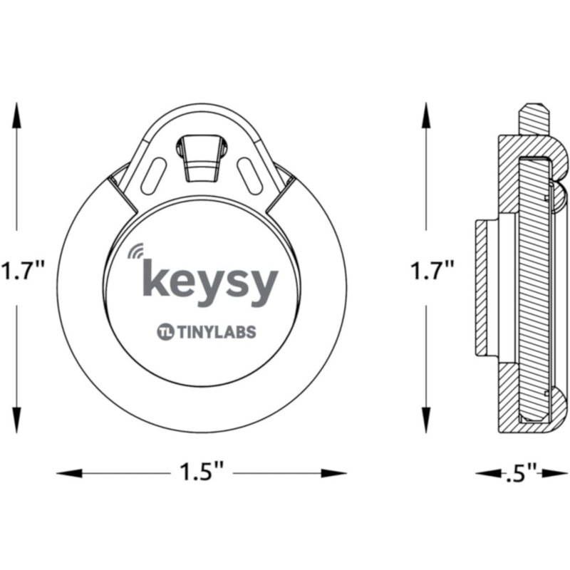 Keysy Key Fob Holder for Watch Band RFID (Clear)
