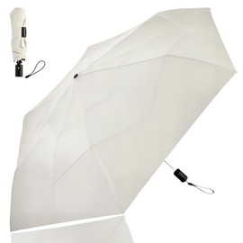 FANACAN Ultra Lightweight Parasol, Easy to Fold, Memory Foam Folding Parasol, UV Protection, 100% Light Blocking, One-Touch Automatic Open and Close, Fully Light Blocking, Heat Blocking, Compact
