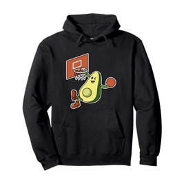 Avocado Slam Dunk: Funny Basketball Sports Health Food Lover Pullover Hoodie