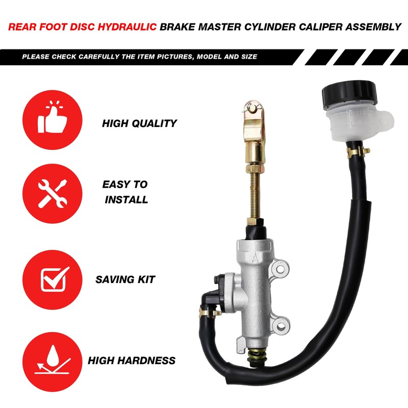 EATAKWARD Rear Foot Disc Hydraulic Brake Master Cylinder Caliper Assembly,