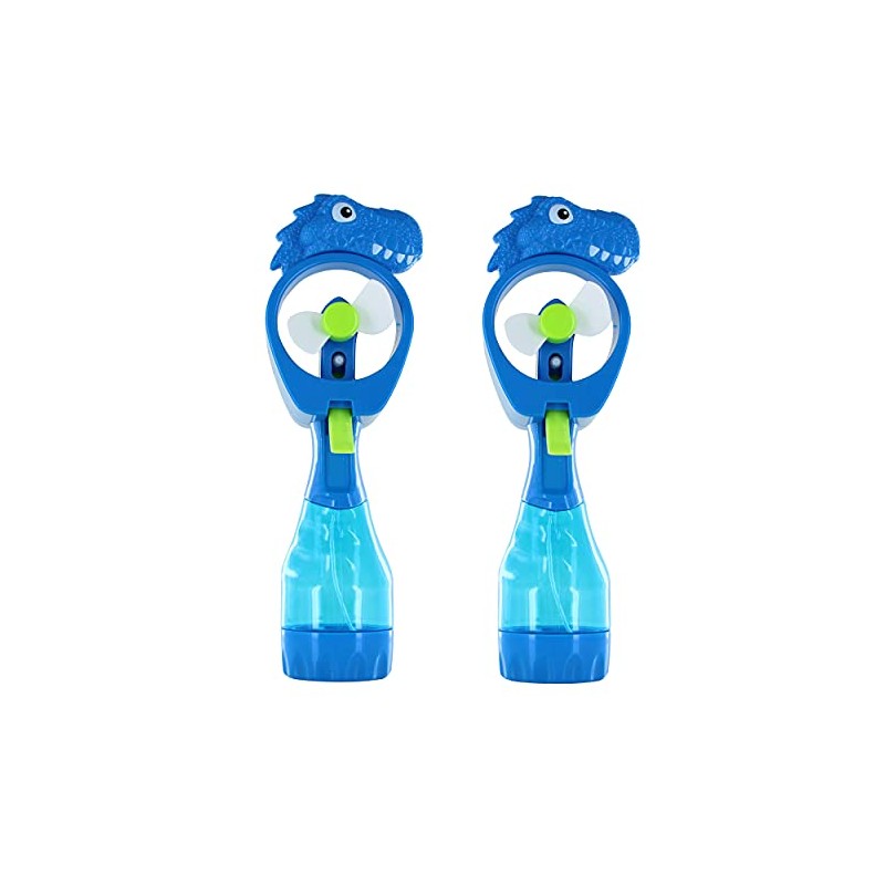 P&F Pack of 2X Dinosaur Water Mist Spray Bottle Fan