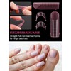 EBANKU 120PCS Polygel Tips Nagelformen, Rosa Wiederverwendbar Dual Tips Nägel