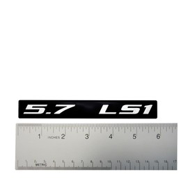 ERPART 5.7 LS1 Silver on Black Highly Polished Real Aluminum Emblems (Pack of 2)