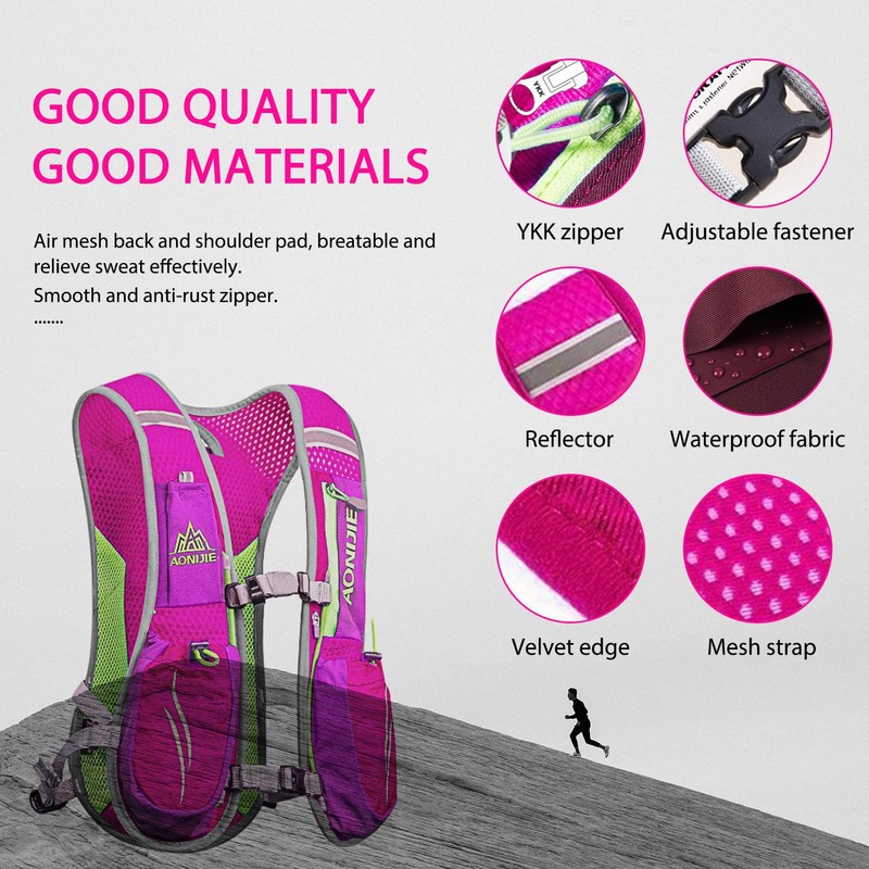 HINATAA Hydration Pack Backpack,5.5L Running Hydration Vest Marathon Running Vest
