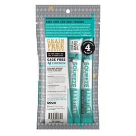 I and Love and You Treat Meow Lickable Cat Treats - Chicken Puree - Digestion Support, Squeeze Treat, 0.5oz, 4ct