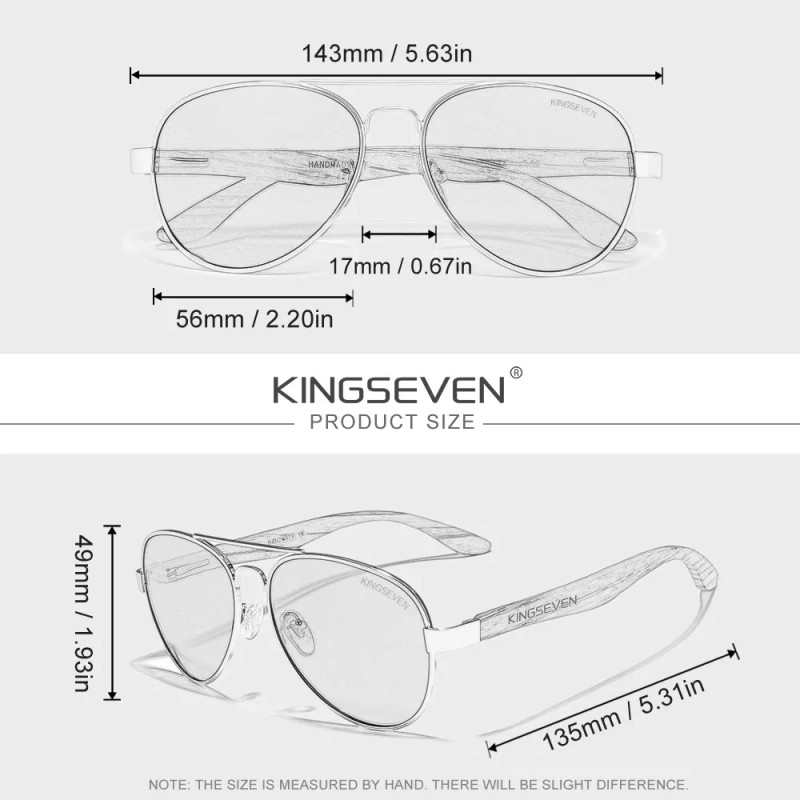 Gafas De Sol Polarizadas De Madera Hechas A Mano Kingseven