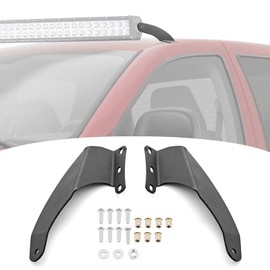 DaSen 52" Curved LED Light Bar Upper Roof Windshield Mount Brackets Compatible with Dodge Ram 1500 2002-2008, Fit Ram 2500 3500 2003-2009