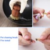 Dish Scrub Brush with Holder - Ergonomic Wooden Kitchen Cleaning